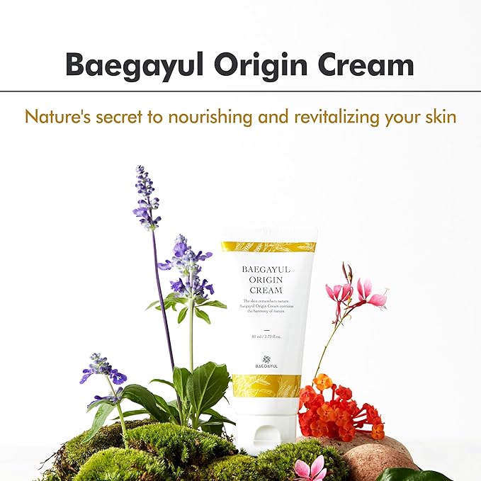 Origin Cream - Korean Moisturizer with Propolis & Job's Tears based on Traditional Herbal Science (Hanbang) - Deep Hydration & Soothing for Dry, Sensitive Skin (2.71 fl oz)