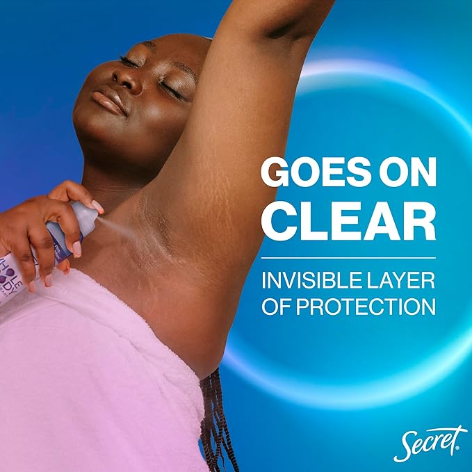 Secret Whole Body Deodorant Spray for Women, Peach & Vanilla Scent, Aluminum Free Deodorant Spray, 72 HR Odor Protection, 3.5 oz