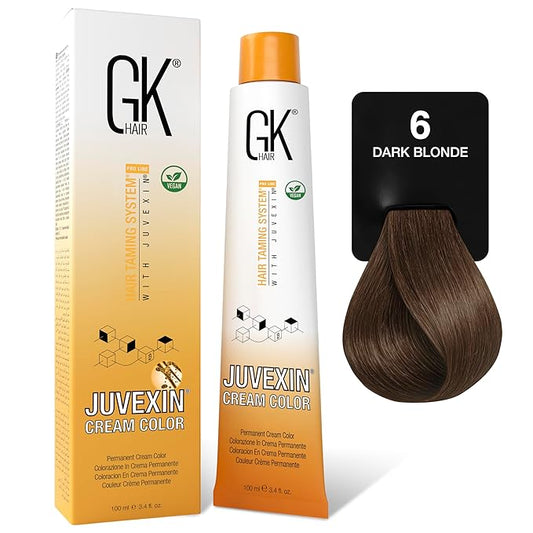 GK HAIR Global Keratin Professional Hair Color Cream Tube (3.4 Fl Oz/100ml) Nourishing & Cleansing Colors for Styling High Performance Long Lasting Permanent Natural Toner Dye