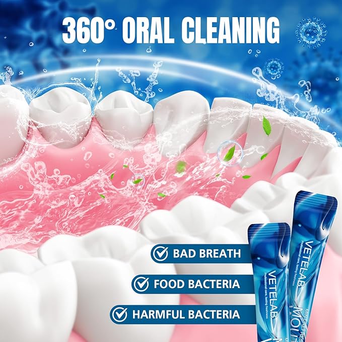 Travel Size Toiletries Mouthwash Packets - TSA-Approved Mini Mint Mouthwash for Adults, Alcohol & Fluoride-Free Oral Care for Air Travel Gifts, Dates & Office, Individually Wrapped (Pack of 30)