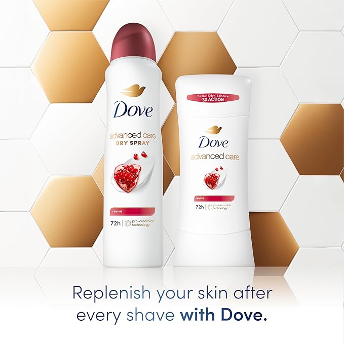 Dove Advanced Care Antiperspirant Deodorant for Women Twin Pack Revive 72 hour sweat and odor protection 2.6 oz (Packaging May Vary)