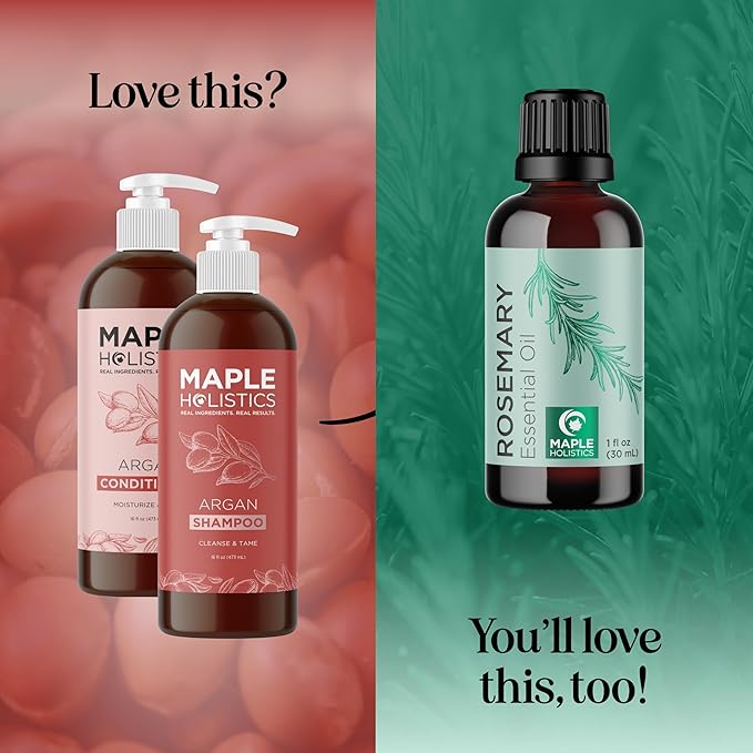 Argan Oil Shampoo and Conditioner for Dry Hair - Paraben and Sulfate Free Shampoo and Conditioner Set for Dry Hair Frizz Curl Care and Split Ends - Moisturizing Argan Shampoo and Conditioner Set