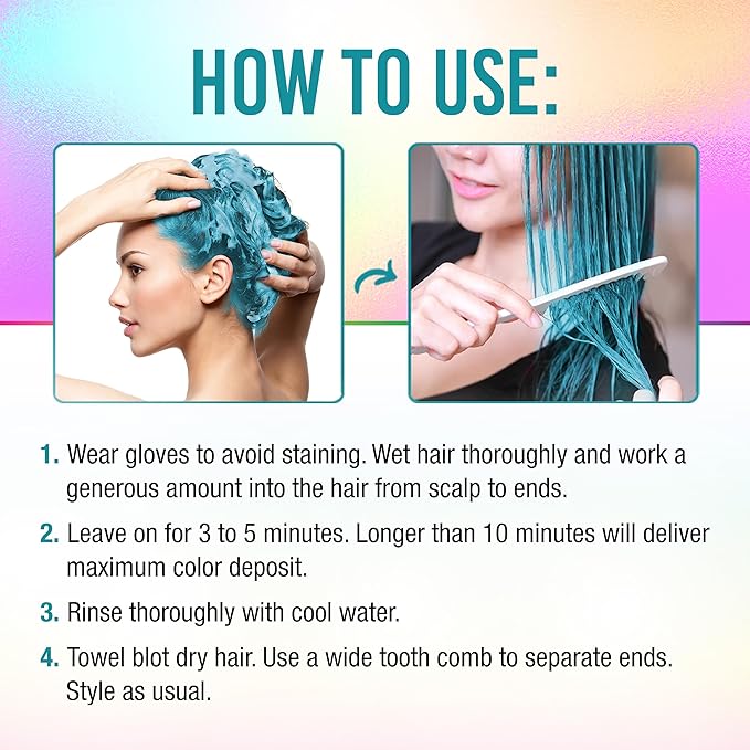 Punky Colour 3-in-1 Color Depositing Hair Cleanser & Conditioner, 8.5 fl oz. (Tealistic)