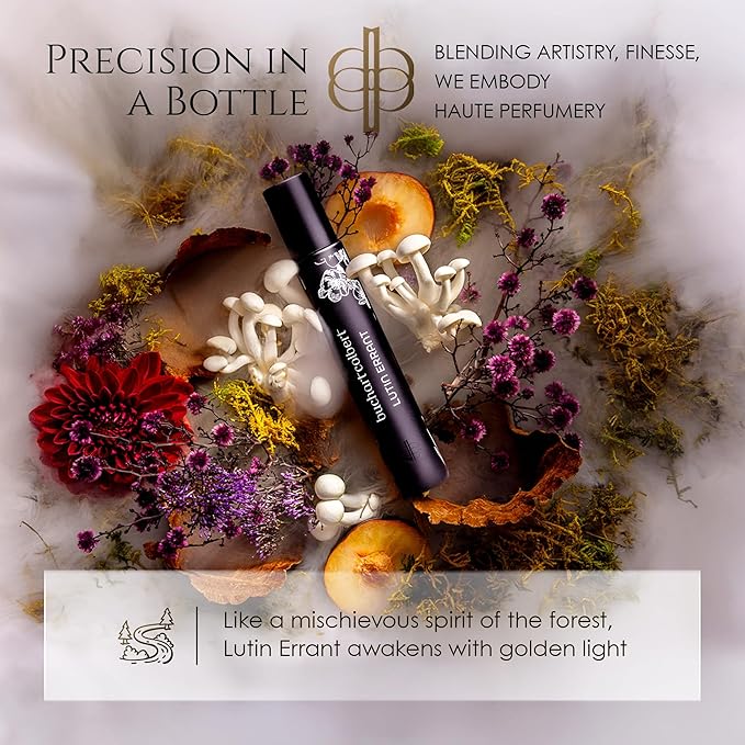 Lutin Errant Fragrance 10mL – Niche Eau de Parfum – Dry Woods, Coconut & Amber Perfume for Men & Women with White Musk & an Earthy Mushroom Heart