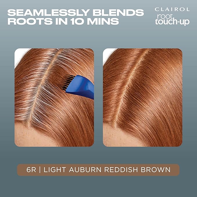 Clairol Root Touch-Up by Nice'n Easy Permanent Hair Dye, 6R Light Auburn/Reddish Brown Hair Color, Pack of 2