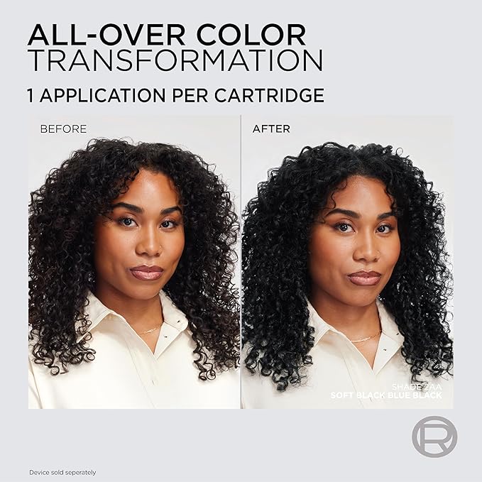 L'Oreal Paris Colorsonic Permanent Hair Dye Cartridge, Vibrant Hair Color for Root Touch Up, Gray Coverage or All Over Color in just 5 Minutes, 2 Soft Natural Black (Coloring Device Sold Separately)