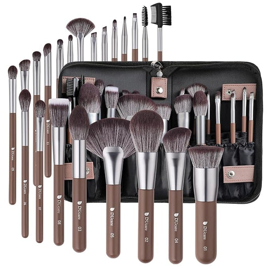 DUcare Makeup Brushes Professional with Bag 22Pcs Makeup Brush Set Premium Synthetic Kabuki Foundation Blending Brush Face Powder Blush Concealers Eye Shadows with Case