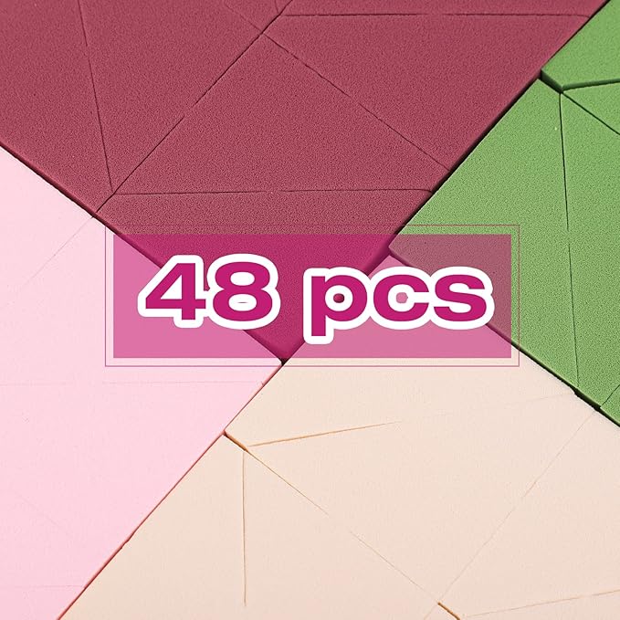 WSYUB Makeup Sponges Wedges, Disposable Makeup Applicator Cosmetic Wedges Sponges for Foundation Latex Free, Medium Size