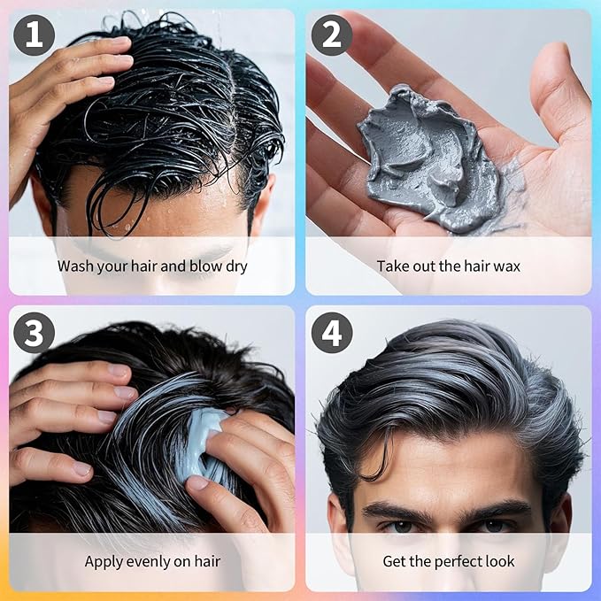 Pink Hair Spray, 4.23 Ounces Instant Temporary Hair Color Wax, Kids Women Temporary Hair Dye Wax Pomades, Natural Washable Hair Wax Color for Christmas Parties, Role Playing, Cosplay, Hollaween (Pink)