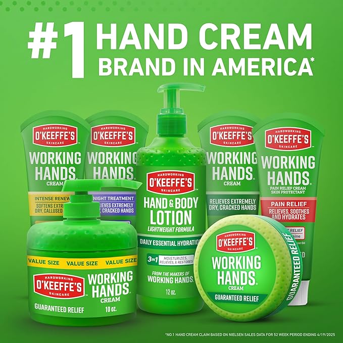 O'Keeffe's Hand and Body Lotion with Glycerin and Shea Butter - 12 oz Pump (2 Pack) - Daily Essential Hydration, Heals & Relieves Extremely Dry Skin