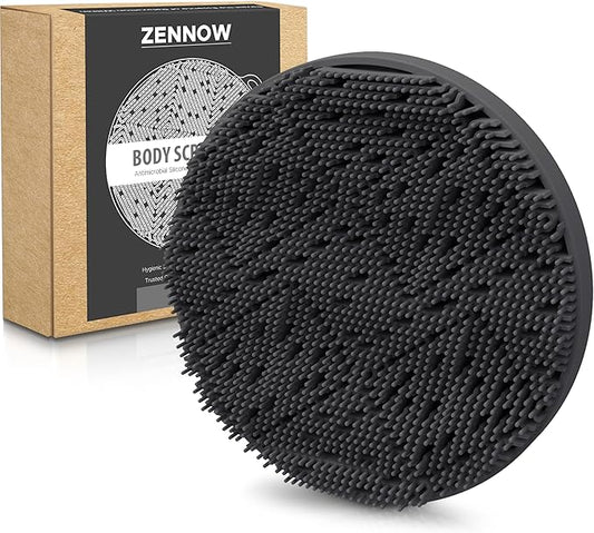 Silicone Body Scrubber - Loop Fin Bristles Loofah for Gentle Exfoliating & Lathering with Body Scrub & Wash, Durable & Hygienic, Deep Cleansing Exfoliator for All Skin Types - Shower Essential