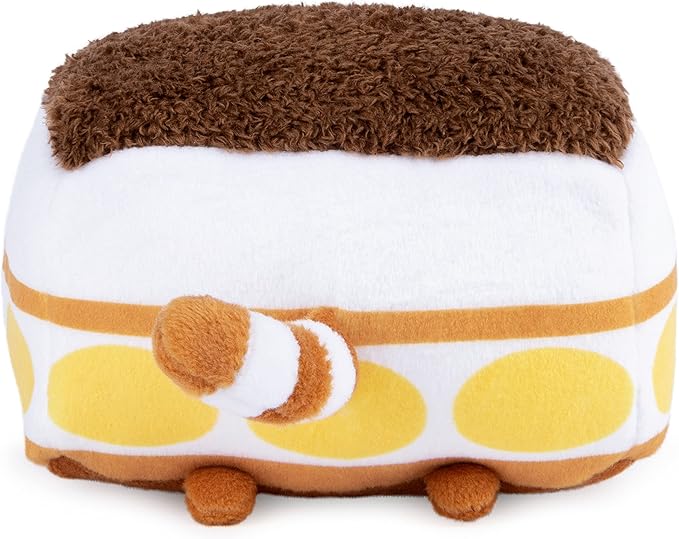 GUND Pusheen Tiramisu Plush Squishy, Stuffed Animal for Ages 8 and Up, White/Brown, 4”
