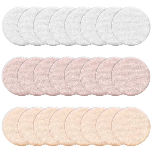 24Pcs Powder Puff Cotton Round Makeup Puff Pads with Strap Face Powder Puffs for Loose and Foundation Cosmetics Sponge Powder Puffs