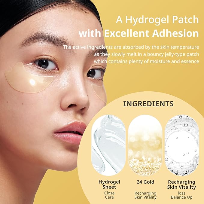 Snp 11,900mg Collagen + 24K Gold Firming Eye Patch | Wrinkles Firming Under Eye Patch | Tightening & Hydrating for All Skin | Under Eye Patches for Dark Circles | Korean Skincare Eye Mask | 60 Patches