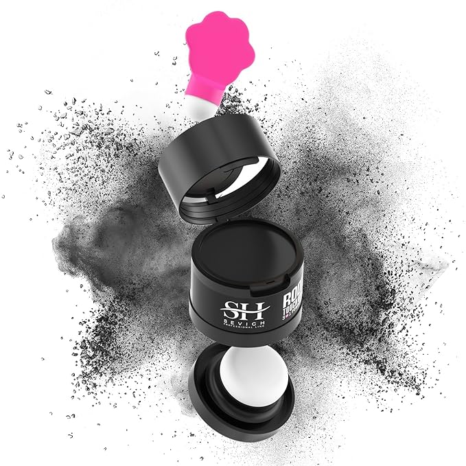 Sevich Hairline Powder 2.0，Instantly Conceals Hair Loss, Root Touch up Powder, Hair Shadow Toppers for Women & Men Thinning Gray Hair, Windproof & Sweatproof, 48H Makeup Lasting, Black