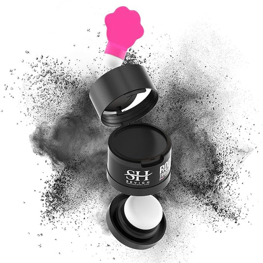 Sevich Hairline Powder 2.0，Instantly Conceals Hair Loss, Root Touch up Powder, Hair Shadow Toppers for Women & Men Thinning Gray Hair, Windproof & Sweatproof, 48H Makeup Lasting, Black