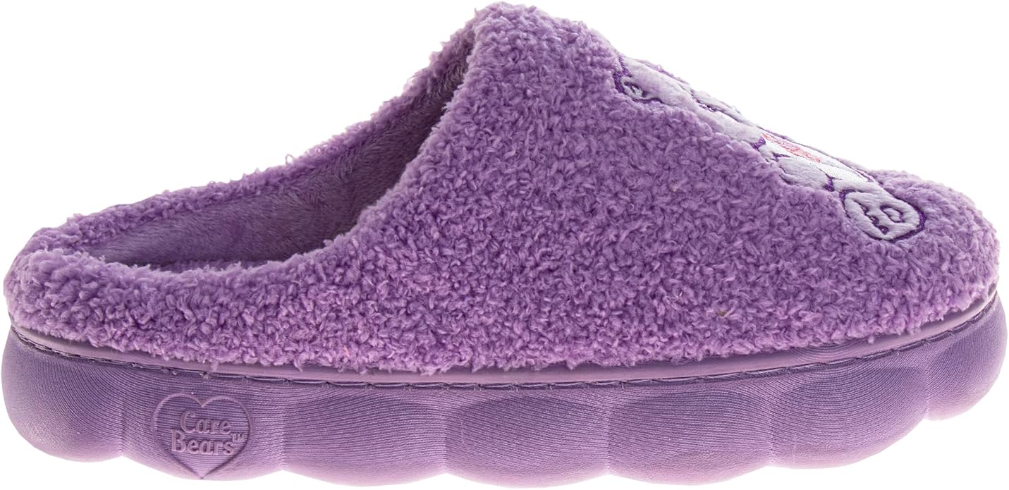 Josmo Care Bear Slippers for Girls Womens Cozy Plush Indoor Shoes Fun Fuzzy Bear House Slippers for Little Kids/Big Kids/Adults