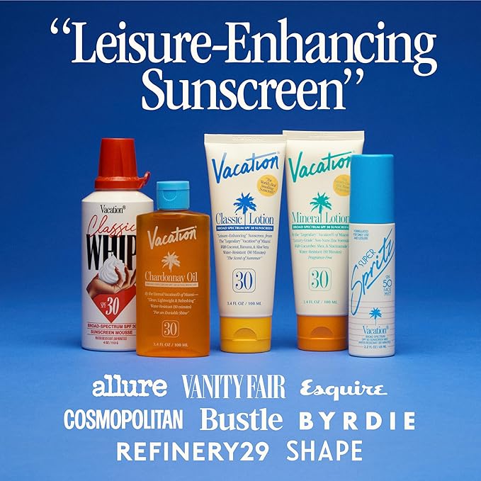 Vacation Mini Classic Lotion SPF 50, Water-Resistant, Mini Sunscreen Bulk Party Favor, Beach Must Haves, Traveling Essentials, Suntan Lotion Travel Size, 1 Fl. Oz. (Value Pack of 12)