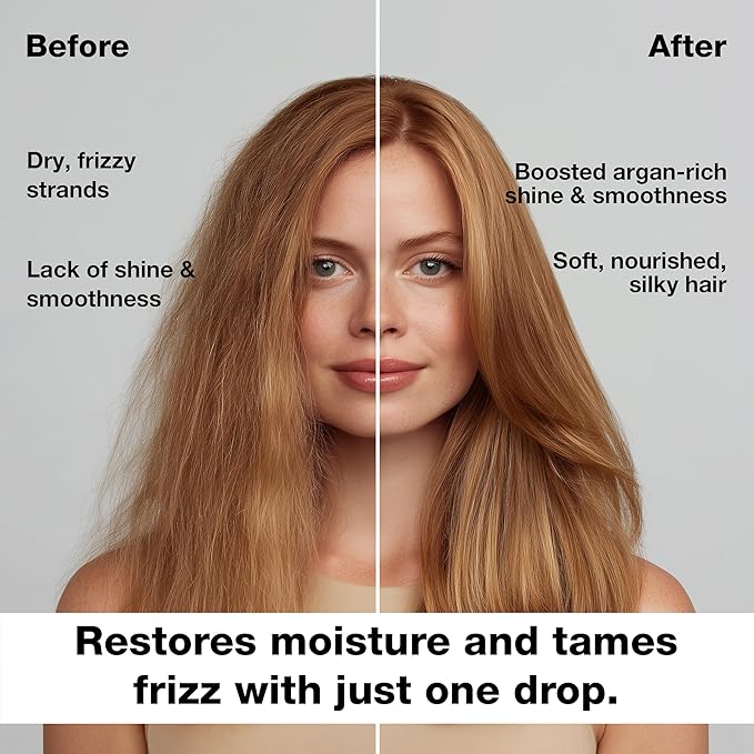 GK HAIR Oil - Argan Oil Heat Protectant Serum -Lightweight Hair Serum -Perfect For Keratin,Frizzy, Curly, Dry & Damaged ends-Adds Shine and Smooths,Paraben, Phthalate and Sulfate Free (1.69 oz)