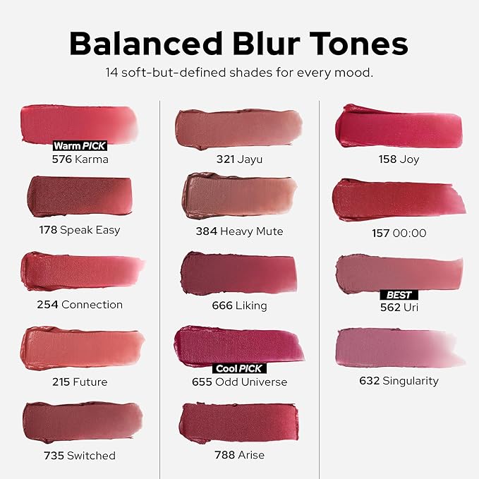 Unseen Blur Lip Tint Long-Lasting Stain, Blendable 3.2g (321 Jayu, 0.11 Ounce (Pack of 1))