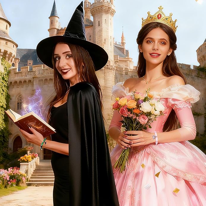 Wicked Friendship Bracelet for Women Magic Wand&Witch Hat Beaded Stretch Bracelet Wicked Gifts Fans Party Dress Costume Accessories