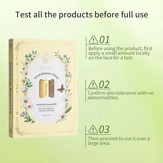 Facial Hair Removal Cream for Women, Painless No Shave Hair Removal Creams Kit With Scrape for Sensitive Skin, Calming Serum, Body & Face Gentle Hair Removers Cream for Women (4 kits)