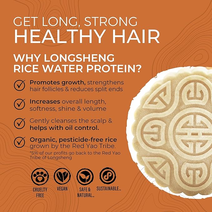 Viori Native Essence Shampoo and Conditioner Bar Set Made with Rice Water - Handcrafted Sulfate Free Shampoo and Conditioner