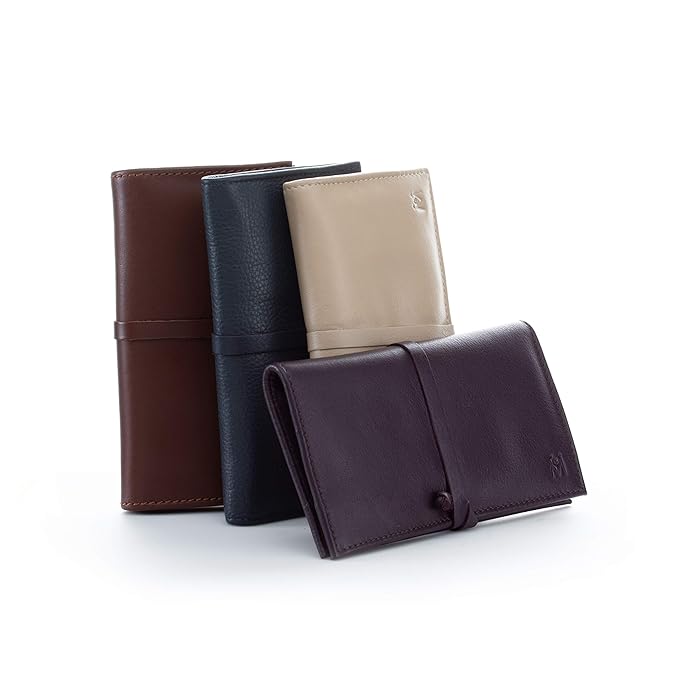 GERMANIKURE 8pc Manicure & Pedicure Set in Dark Purple Leather Case - Made in Germany, FINOX Stainless Steel Tools – Professional Cuticle and Nail Care Kit