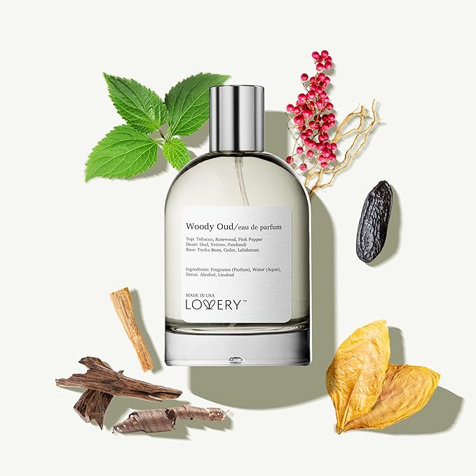 Woody Oud Perfume, Inspired by T. Ford Oud Wood EDP, Long Lasting Perfumes for Women & Men, Clean Fragrance Perfume Spray, 100ml Perfumes for Womens Birthday, Birthday Gifts for Mom - Made in USA