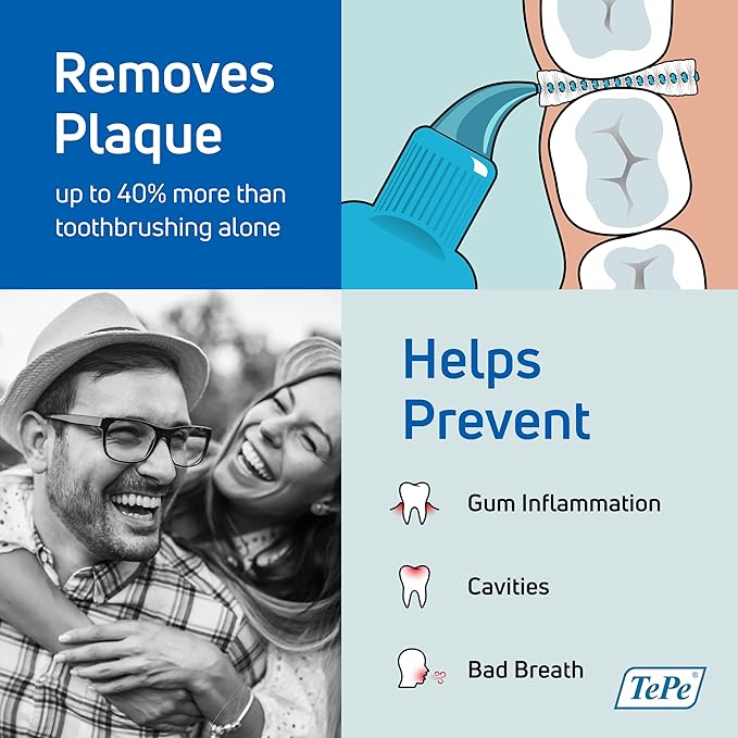 TePe Pack of 25 Interdental Brush Original, Soft Dental Brush for Teeth Cleaning, 4, Yellow