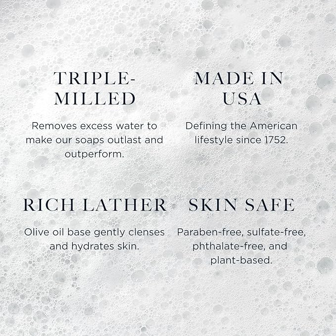 Caswell-Massey Natural Bar Soap for Men, Moisturizing Body Soap Bar for All Skin Types, Made with Essential Oils & Plant-Based Formula for Soft Skin, 4 Heritage Scents, 12 Bars x 5.8 oz Gift Set