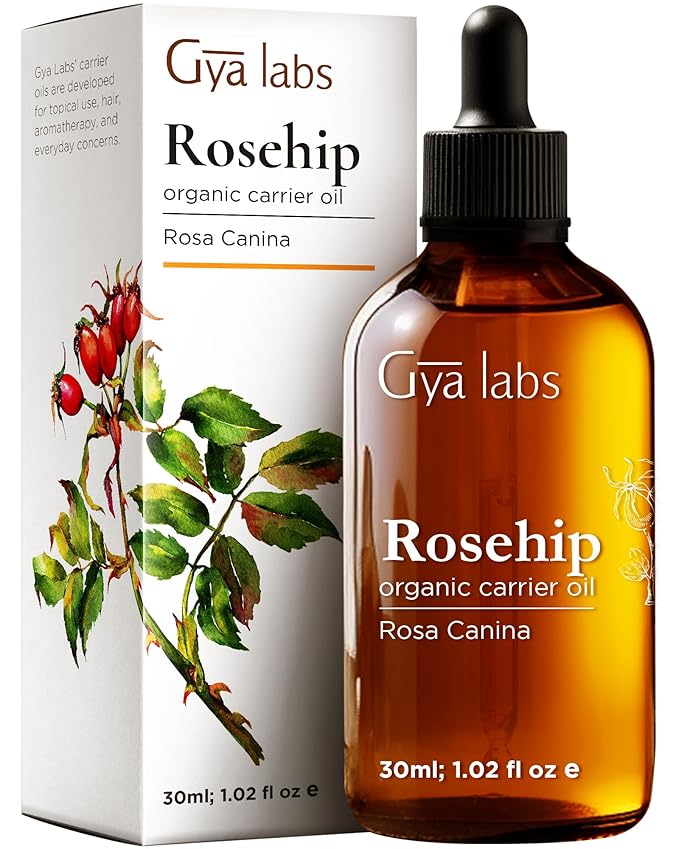 Gya Labs Rosehip Carrier Oil - 1 Fl Oz - for Hair, Skin, Face, Scalp & Body Massage