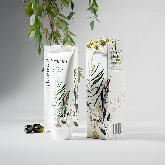 Dermaka All-Natural Arnica Skin Cream 4 oz 2 pack – Dermatologist Tested Formula for Bruising, Swelling & Dryness – Enriched with Chamomile, Green Tea & Vitamins A & E – Smooth, Non-Greasy Texture