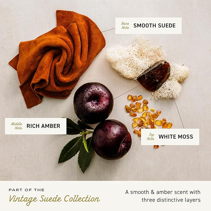 Cremo Cologne For Men - Vintage Suede Mens Cologne Spray, A Combination of White Moss, Rich Amber, and Smooth Suede, Multi-Layered Signature Men's Fragrances, 3.4 Fl Oz