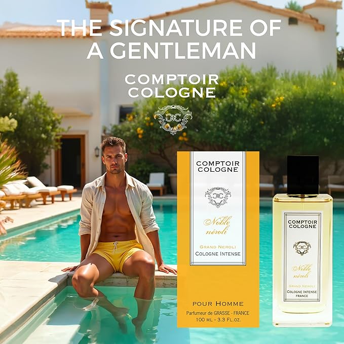 Noble Neroli Intense - Long-Lasting Men’s Cologne - Refined Men's Fragrance with Floral, Woody, and Citrus Notes - 3.3 oz