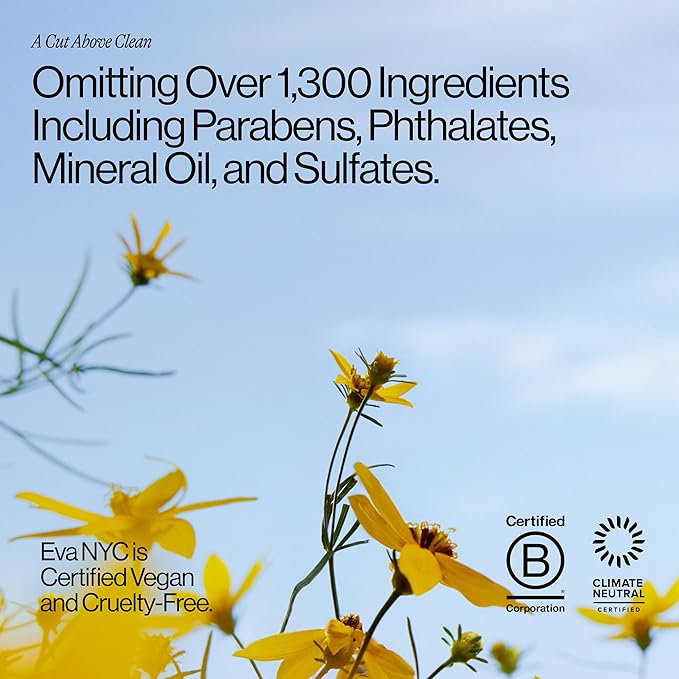 Eva NYC Gentle Daily Cleansing Shampoo for Weightless Healthy Hair - Amino Acids Known To Enhance Moisture + Shine - Removes Oil - For Fine to Medium Hair + Color Safe - Lavender Scent - 10 fl oz