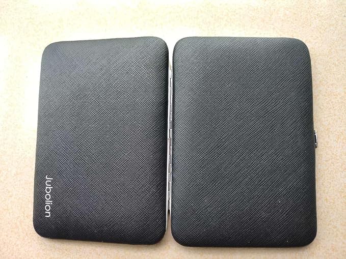 Manicure Set, Jubolion 19pcs Stainless Steel Professional Nail Clippers Pedicure Set with Black Leather Storage Case, Portable Grooming Kit for Travel or Home, Perfect Gifts Women and Men (Black)