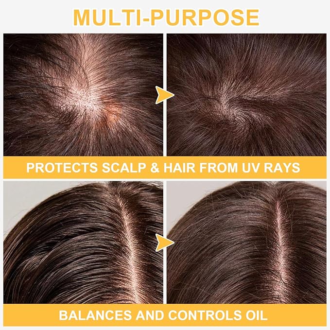 Mineral Sunscreen Powder, for Scalp & Hair, 0.71 Oz. SPF 35 PA++, Scalp Sunscreen Spray Powder with Broad Spectrum UV Protection, Lightweight, Easy to Apply, No-Greasy, Cruelty-Free (1PC)