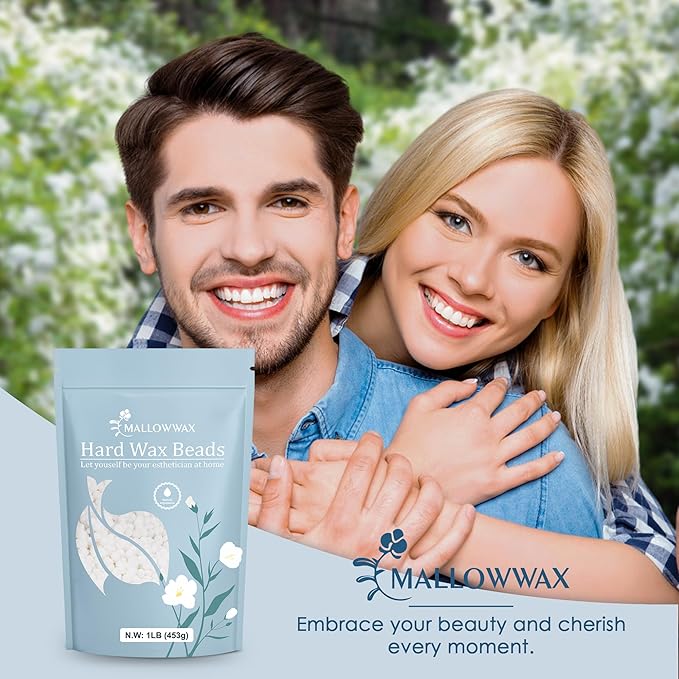 Hard Wax Beads - Wax for All-Purpose Hair Removal - Full Body Waxing Solution - Ideal for Sensitive Skin, All Hair Types, Men & Women