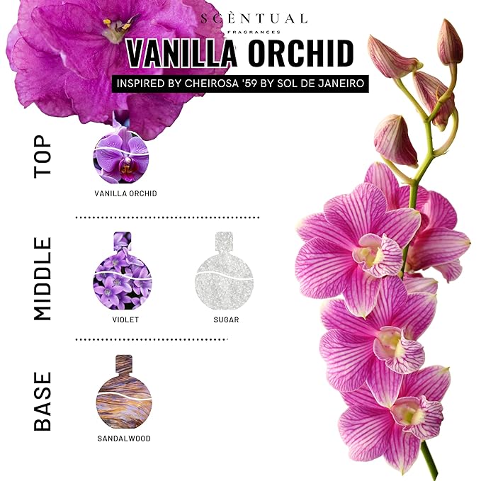 Ultra-Concentrated Hair & Body Perfume Mist, Long Lasting Women's Fragrance, Gourmand Perfumes for Women, Vegan and Cruelty Free (Vanilla Orchid)