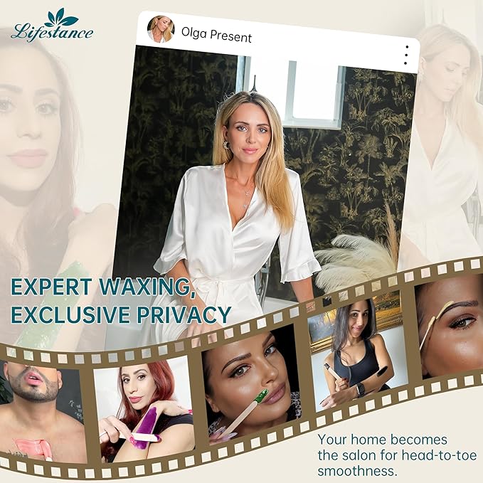 Lifestance Honey Waxing Beads, 1LB Coarse Hair Removal Wax Beans for Face, Eyebrow, Brazilian Bikini, Sensitive Skin at Home for Women and Men