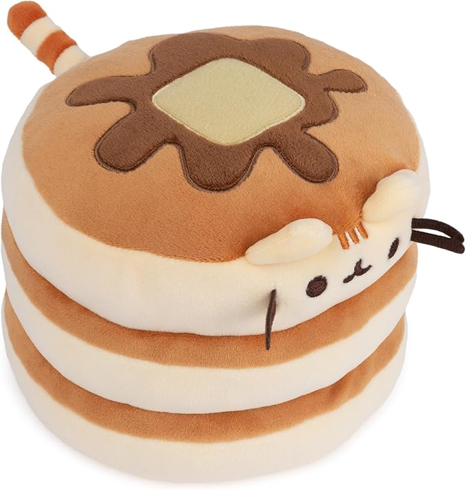 GUND Pusheen The Cat Pancake Squisheen Plush, Squishy Toy Stuffed Animal for Ages 8 and Up, Brown, 6”