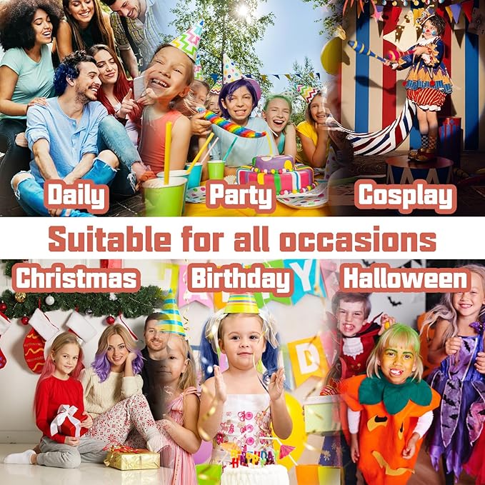 4 Colors Temporary Hair Color Wax, Temporary Hair Dye Red Purple Blue Green Washable, Temporary Hair Wax Color for Kids Women Men, Gifts for Teen Girls,Boys,Kids,Halloween,Cosplay,Party