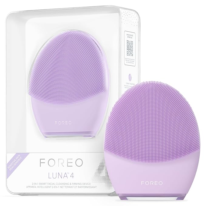 FOREO LUNA 4 Face Cleansing Brush - Firming Face Massager - Anti Aging Care - Enhances Absorption - Simple Skin Care Tools - Sensitive Skin