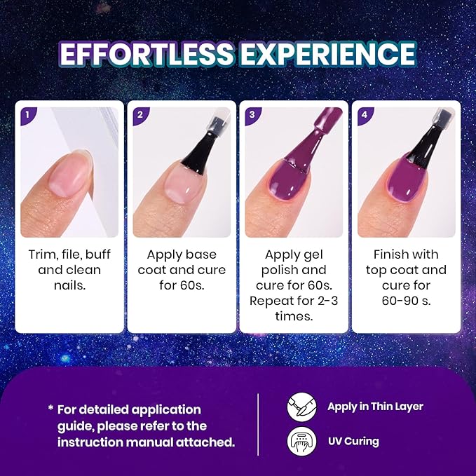 Beetles Chameleon Gel Polish Set - Stellar Mirage Collection, 20 Color-Shifting Cat Eye & Temperature Changing Gel Polishes, Magnetic Jelly Nails, Soak Off UV LED Nail Art Kit for DIY Manicure Lovers