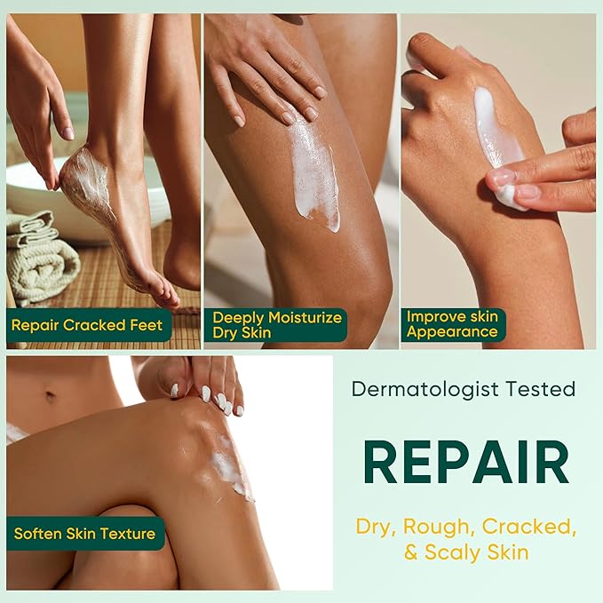 Urea Cream 40 Percent For Feet Maximum Strength plus 2% Salicylic Acid 5.29 oz, Fast-Absorbing Foot Cream for Dry Cracked Skin with Tea Tree ＆ Aloe Vera, Callus Remover, Deep Moisturizing