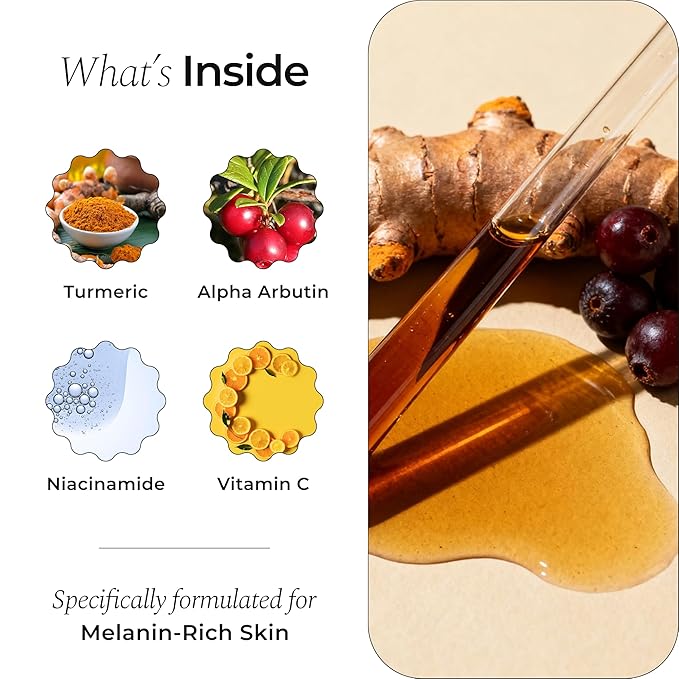 Glo Melanin Dark Spot Remover for Face - Dark Spot Corrector Serum with Vitamin C - Reduces Discoloration and Hyperpigmentation