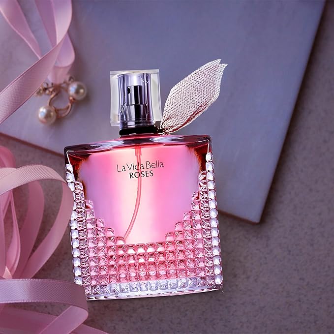 La Vida Bella RosePerfume for Women Long Lasting Fragrance Eau de Parfum Floral & Sweet Women's Perfume Daily Used 3.4 Fluid Ounce