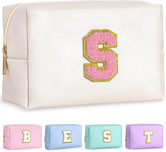 TOPEAST Sister Birthday Gifts for Sister, Birthday Gifts for Sister Women Small Makeup Bag White Makeup Pouch Cosmetic Bags for Women (Pearly White S)