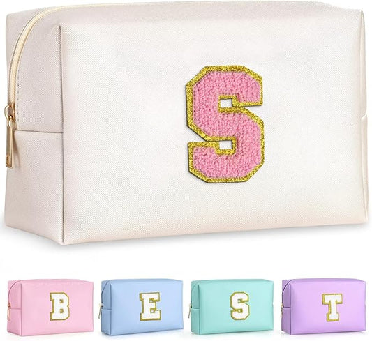 TOPEAST Sister Birthday Gifts for Sister, Birthday Gifts for Sister Women Small Makeup Bag White Makeup Pouch Cosmetic Bags for Women (Pearly White S)
